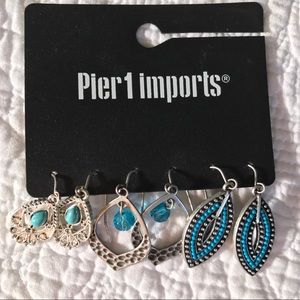 Pier 1 Imports Earring Set Boho Turquoise NWT